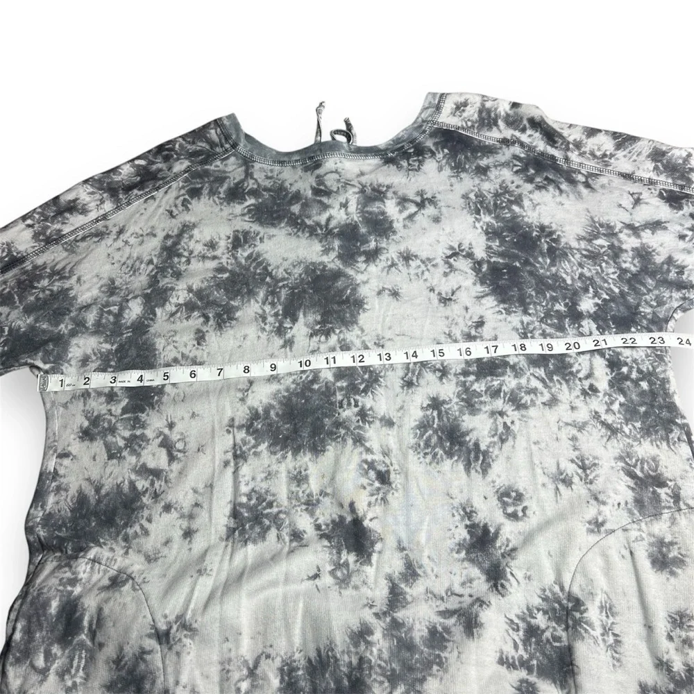 Chicos Zenergy Tie Dye Sweatshirt Dress Women’s XL 16/18 Lace Up Back Pockets 3 - Picture 9 of 11